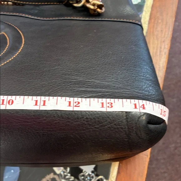 Valentino Black Leather Shoulder Bag with Chain Straps - Picture 9 of 13